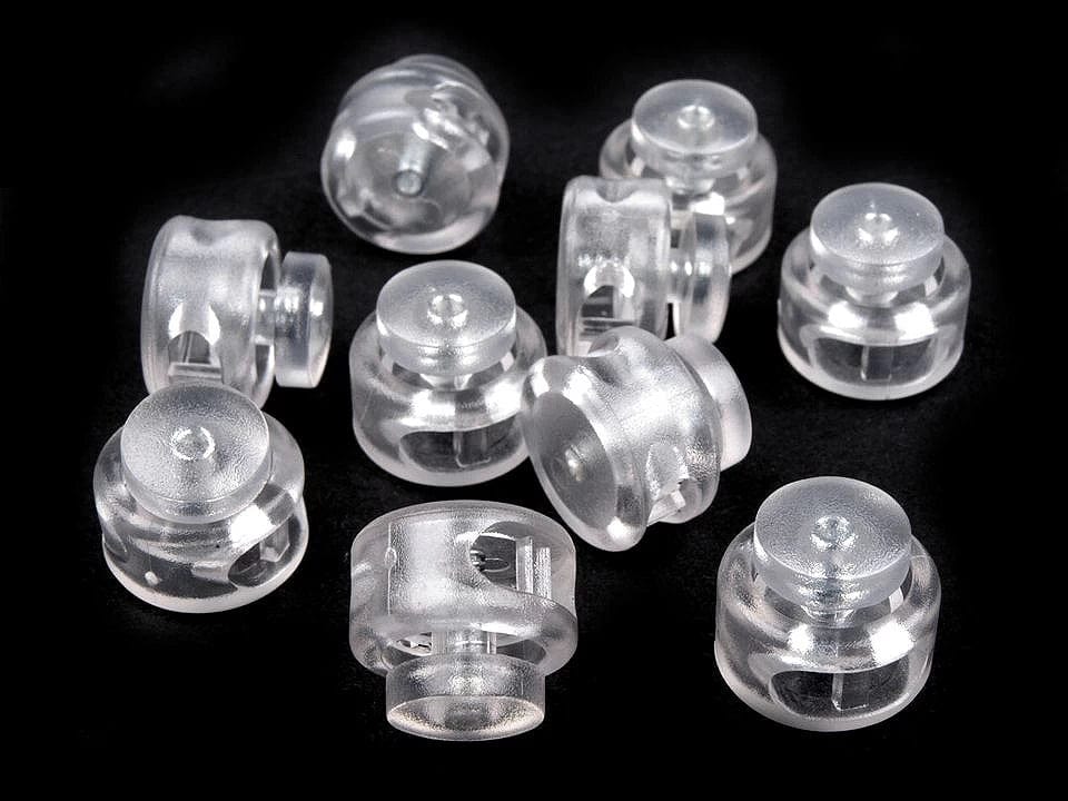 Plastmasas auklas fiksators 2 caurumu 13x15 mm-caurspīdīgs