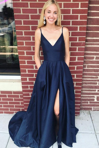 Dark blue satin 90 g/m²