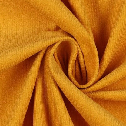 Velours de coton fin jaune miel 145 g/m²