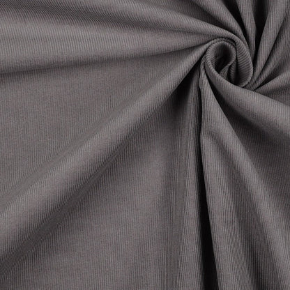 Velours côtelé fin en coton gris 145 g/m²