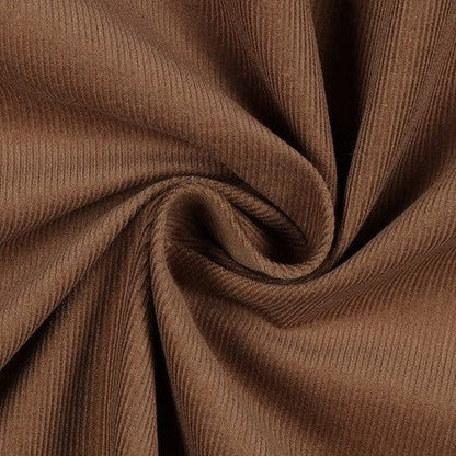 Velours côtelé en coton fin, ton noisette 145 g/m²