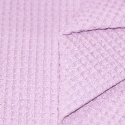 Waffelstoff in Fliederlila 230 g/m²